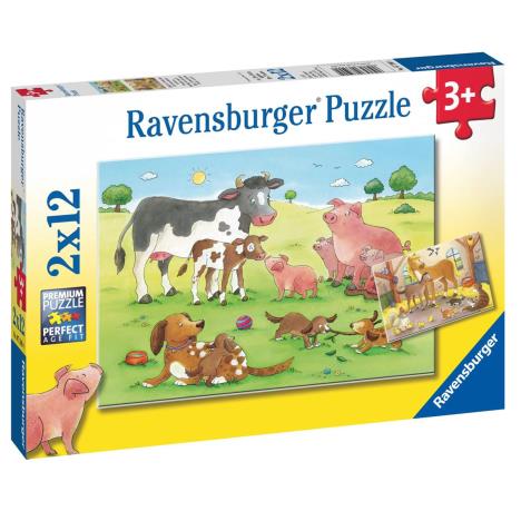 Farm Animals 2 x 12pc Jigsaw Puzzles Extra Image 1